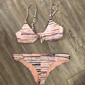 Pastel striped bikini